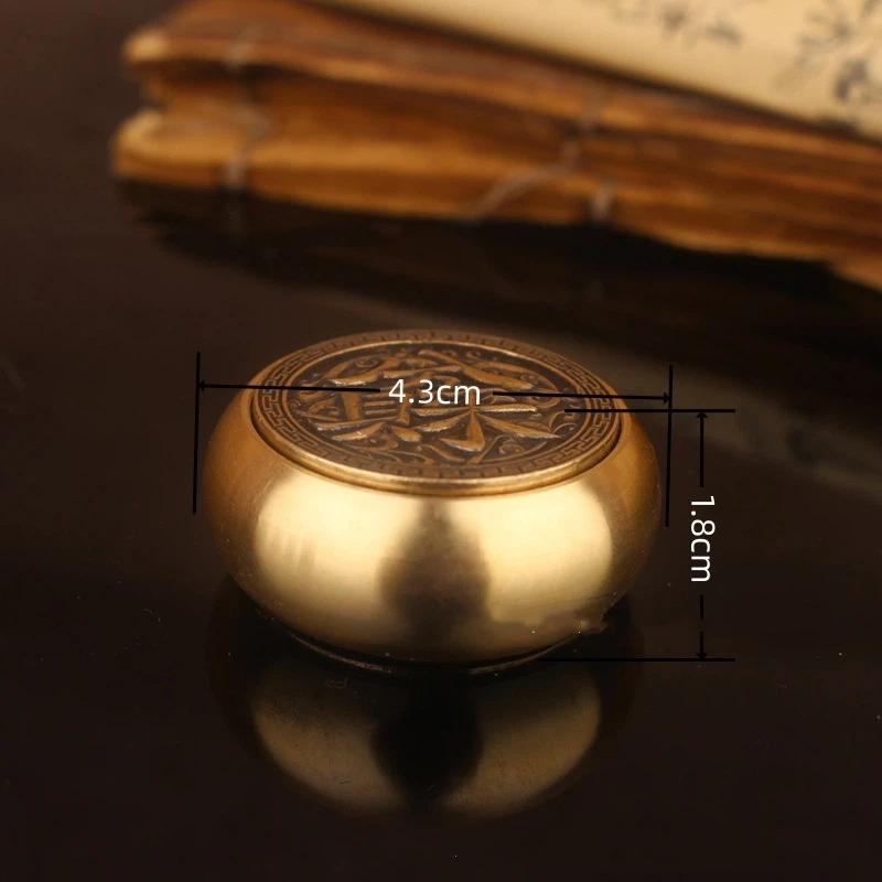 Brass Cube Six-Sided Rotation Spherical Hand Spinner Chinese Style Stress Relief Toys Adult Antistress Fidget Toy