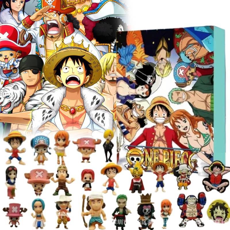 Charming One Piece Luffy Pvc Figurine Blind Box Advent Calendar Gift For Kids