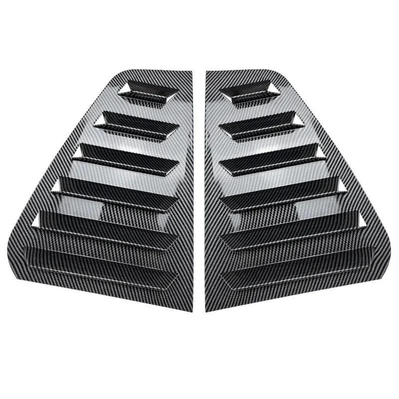 For VW Golf 6 MK6 2008-2012 Car Rear Louver Window Side Shutter Cover Trim Sticker Vent Scoop ABS Carbon Fiber Black Accessories