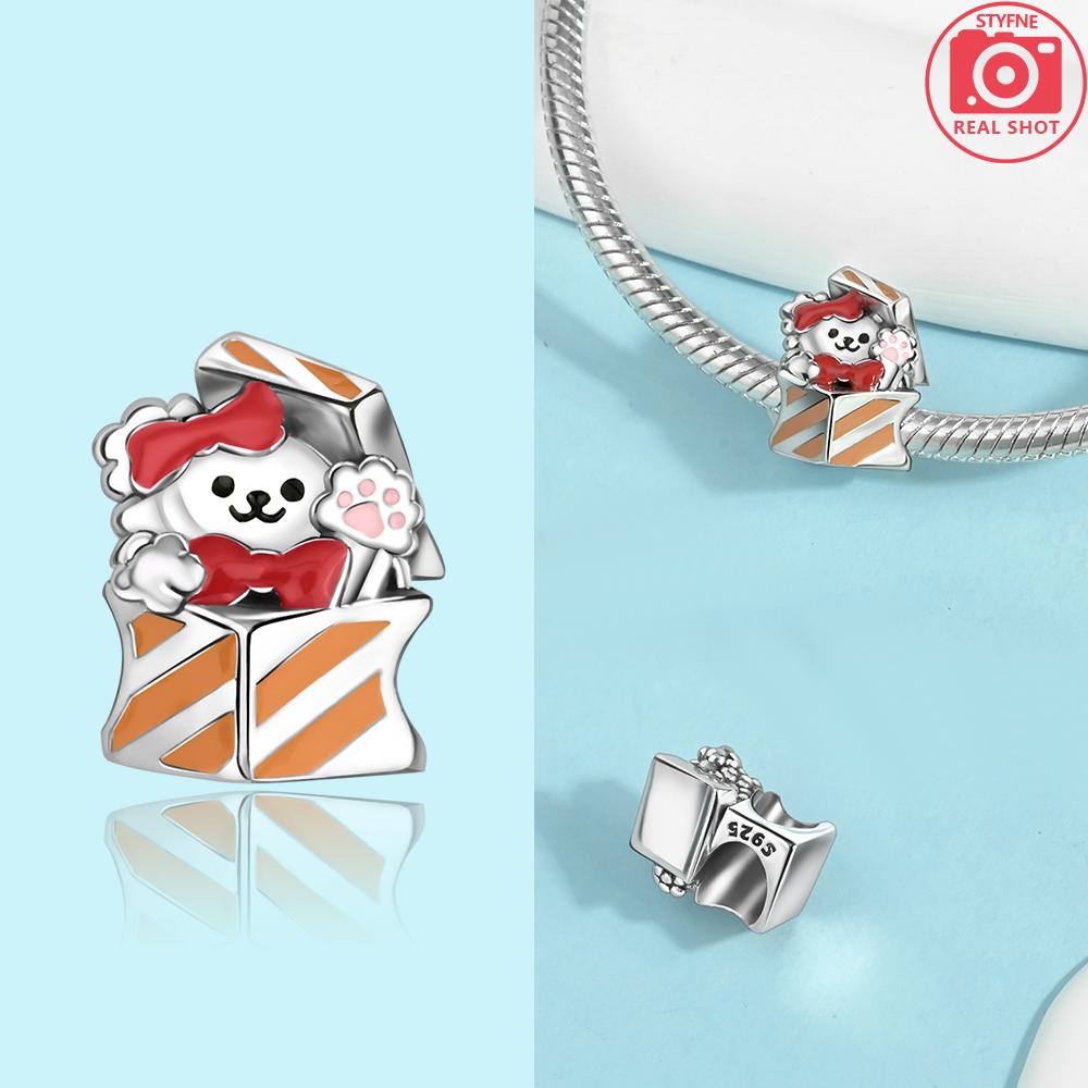 Charms Original Santa Claus Snowman Winter Penguin Snowflake Beads Fit Bracelet Copper Jewelry Women Diy Gift