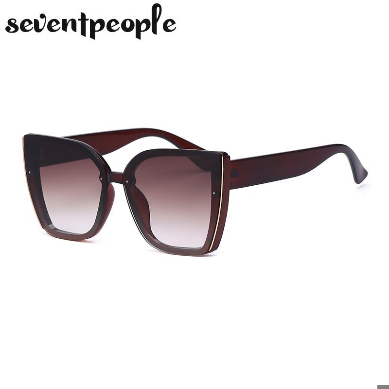 Oversized Cat Eye Sunglasses Women Big Frame  Luxury Brand Fashion Square Sun Glasses for Ladies Retro Trendy Cateye Eyewear