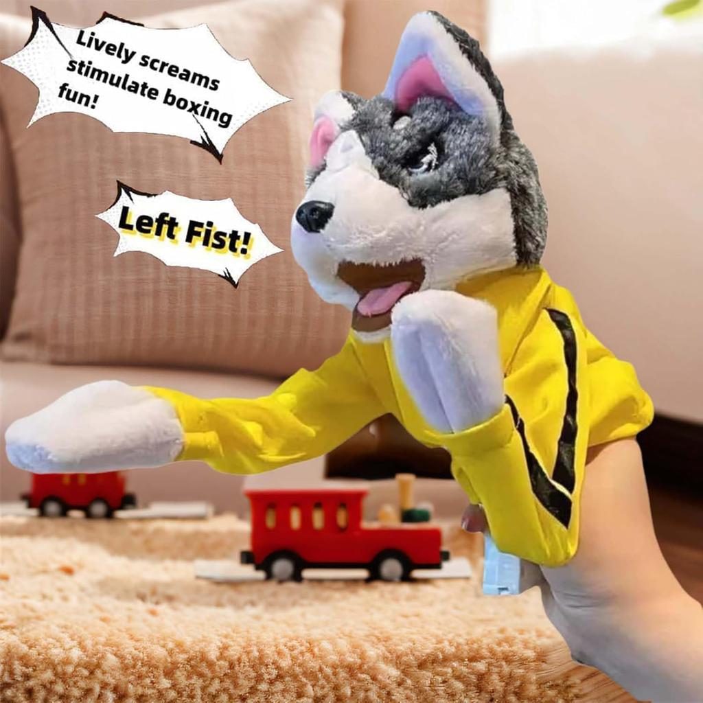 Kung Fu Puppet Dog Boxing Puppet, Makes Sounds, Playable with Children, Stress Relief, Weight Management, Hunting Instinct Satisfaction, Exercise,