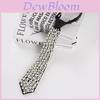 Pearl Necklace Tie For Women With Adjustable Lazy Design For Business And Casual Wear