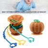 Pumpkin Shape Toddlers Teething Toys Holder Suction Cup Toy Holder for High Chair Teether Toy Holds Toys from Falling