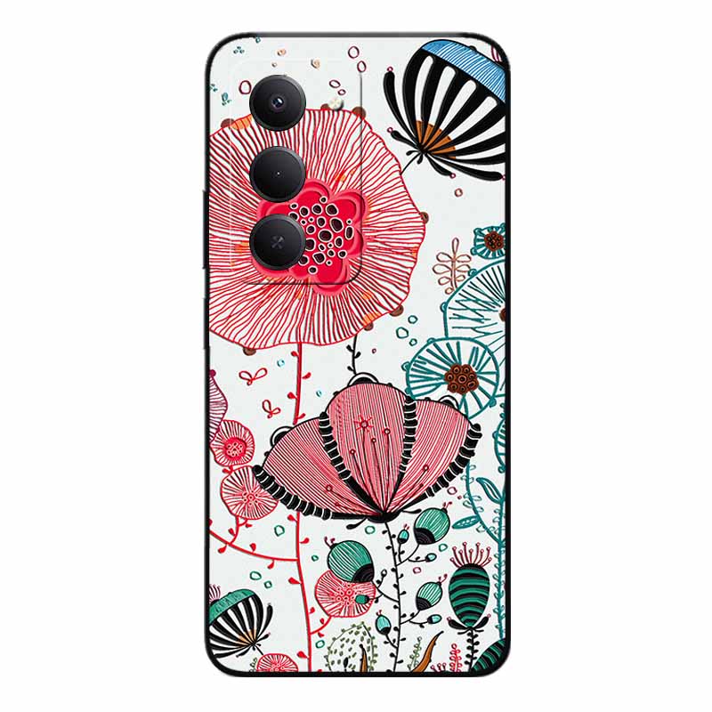 3D Emboss Cases For Redmi 15 5G 4G Relief Emboss Soft Silicone Back Cover For Xiaomi Redmi15 Flower Relief  Funda Redmi 15 4G 5G