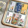 L-Cutting-Fabric Charlie and Lola Cartoon Phone Case For Samsung Galaxy A73,A21s,A22,A31,A52,A53,A71,A41Soft Black Shell