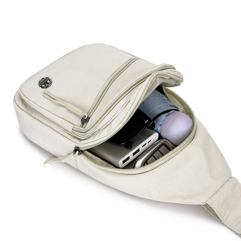 Crossbody Bag Women's Chest Bag Lightweight Water-Repellent Nylon Bag Outdoor Shoulder Bag
