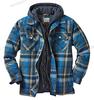 2025 Men's Autumn/Winter Long Sleeve Hooded Loose Cotton Jacket - European & American Style