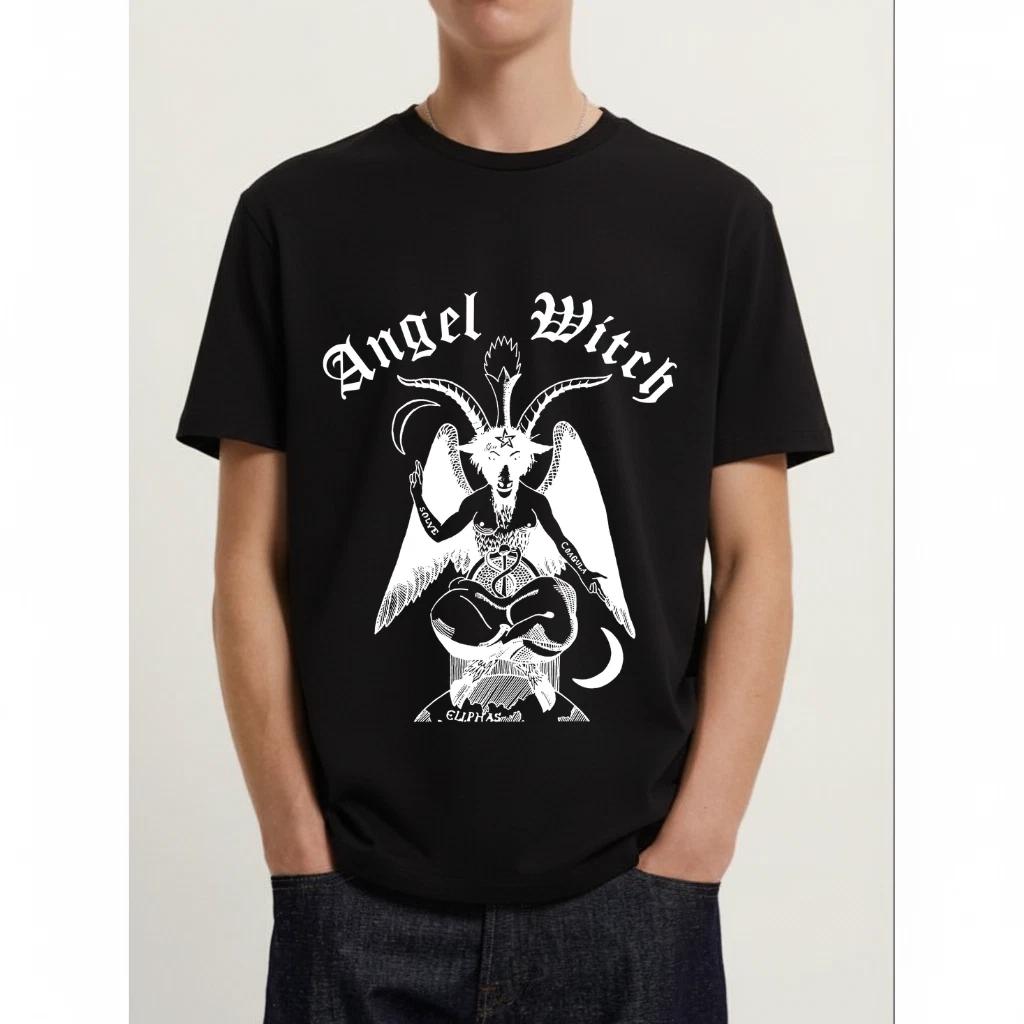 Men’s Angel Witch “Baphomet” Black T-Shirt (Large)