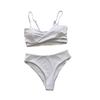 Women Sexy Solid Color Bikini Swimwear Two-Piece Swimsuit Swimming Beachwear
