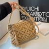 WTEMPO Solid Color Casual Versatile Tote Shoulder Bags Hollow-out Large Capacity Canvas Bags Women's Commuting Shopping Handbags