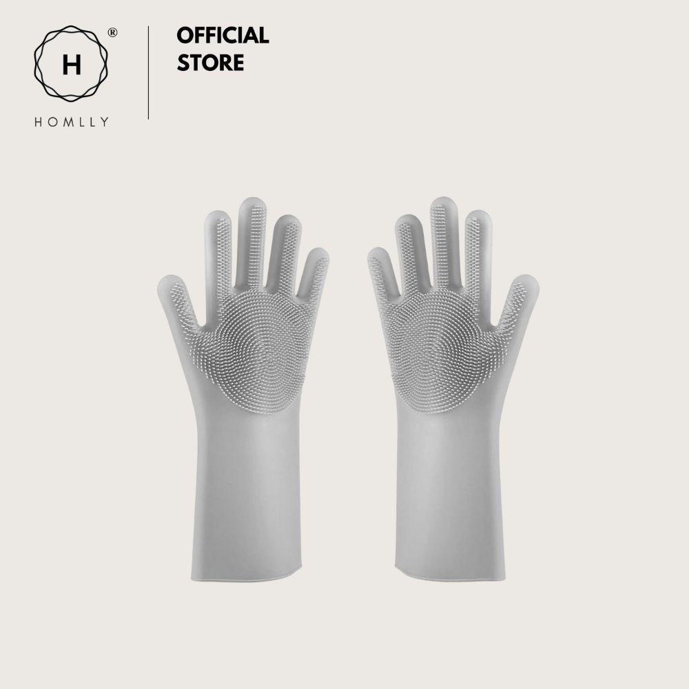 

Homlly Magic Silicone Scrubber Dish Washing Kitchen Gloves (x2pcs) 2pcs