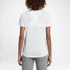 Nike Logo Print Casual Sport Breathable T-Shirt Women Tops White 829748-100