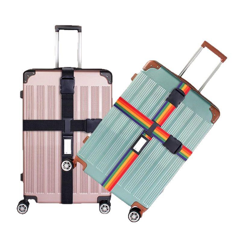 Adjustable Travel Case Cross Tie-down Strap with Customs Lock