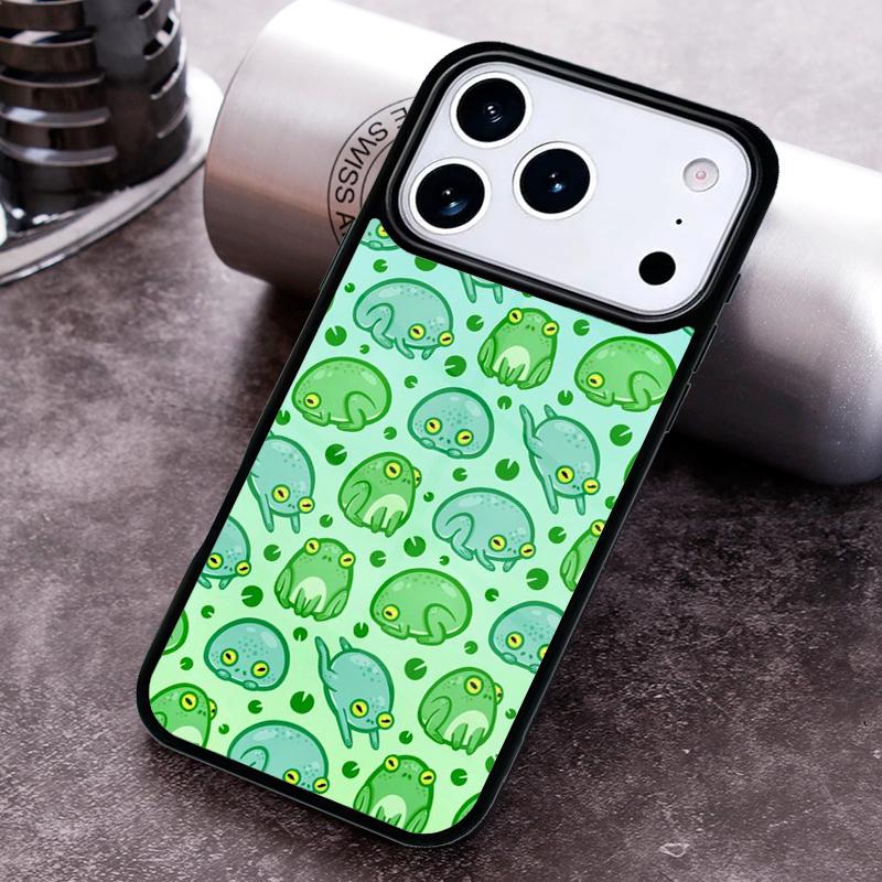 Cartoon Frog Phone Case For iPhone 17 16 15 14 13 12 11 Pro Max Plus 17Air Soft Silicone Cover