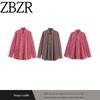 Za Autumn and Winter New Arrivals Women's Clothing Zr European and American Style Fashionable Versatile Striped Poplin Loose Shirt 8823531