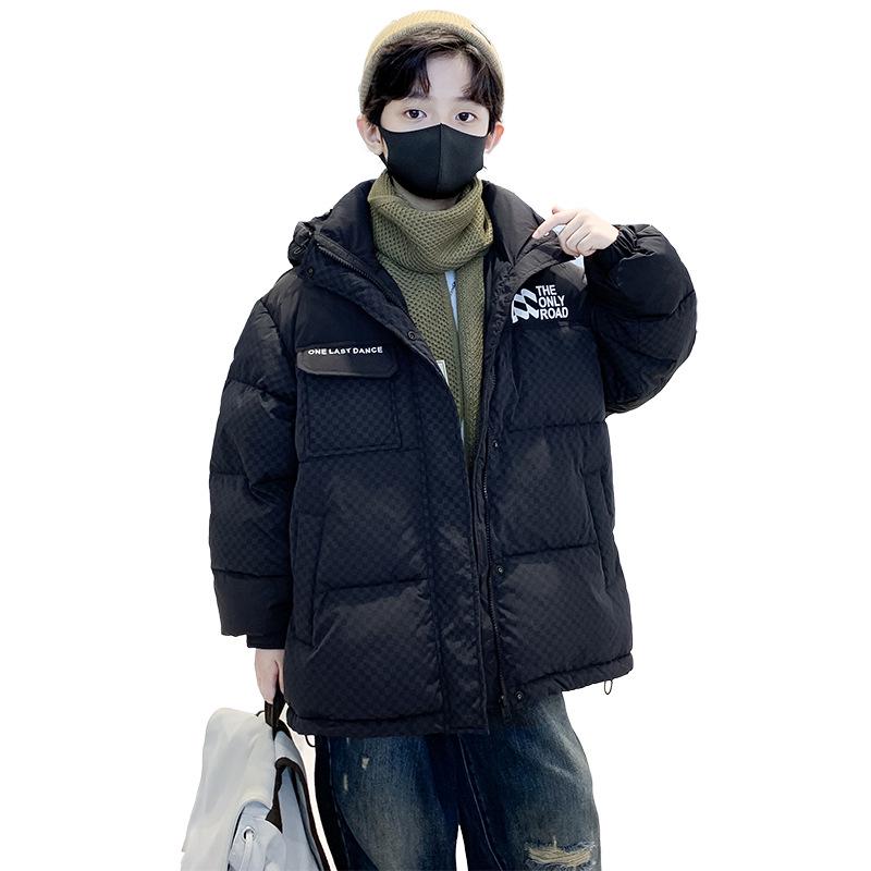 Boys' 2025 Winter Down Jacket: Trendy Thick White Duck Down Coat for Kids