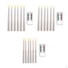 LED Flameless Taper Candles Brightness Adjustable for Home Dinner Decor