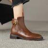 Fashion 2024 New Autumn Winter Women Boot Fashion Short Boots Round Toe Chunky Shoes for Women Chelsea Cowboy Boots Ankle Boots
