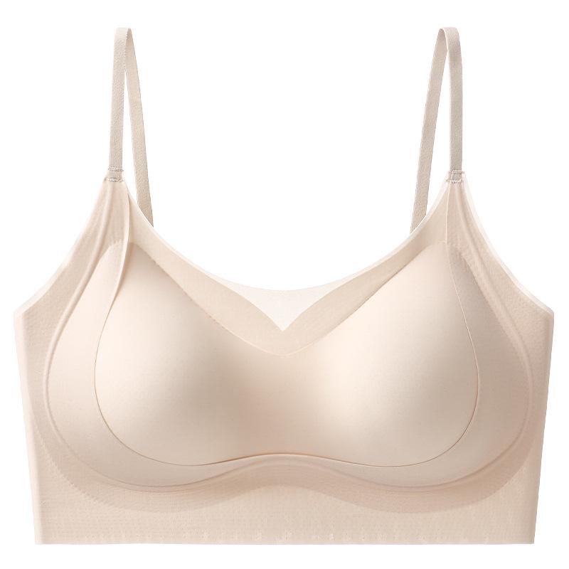 Invisible Seamless Foundation Bra for Women - Fixed Cup, Lift Design, Thin Straps, Nude Feel XL