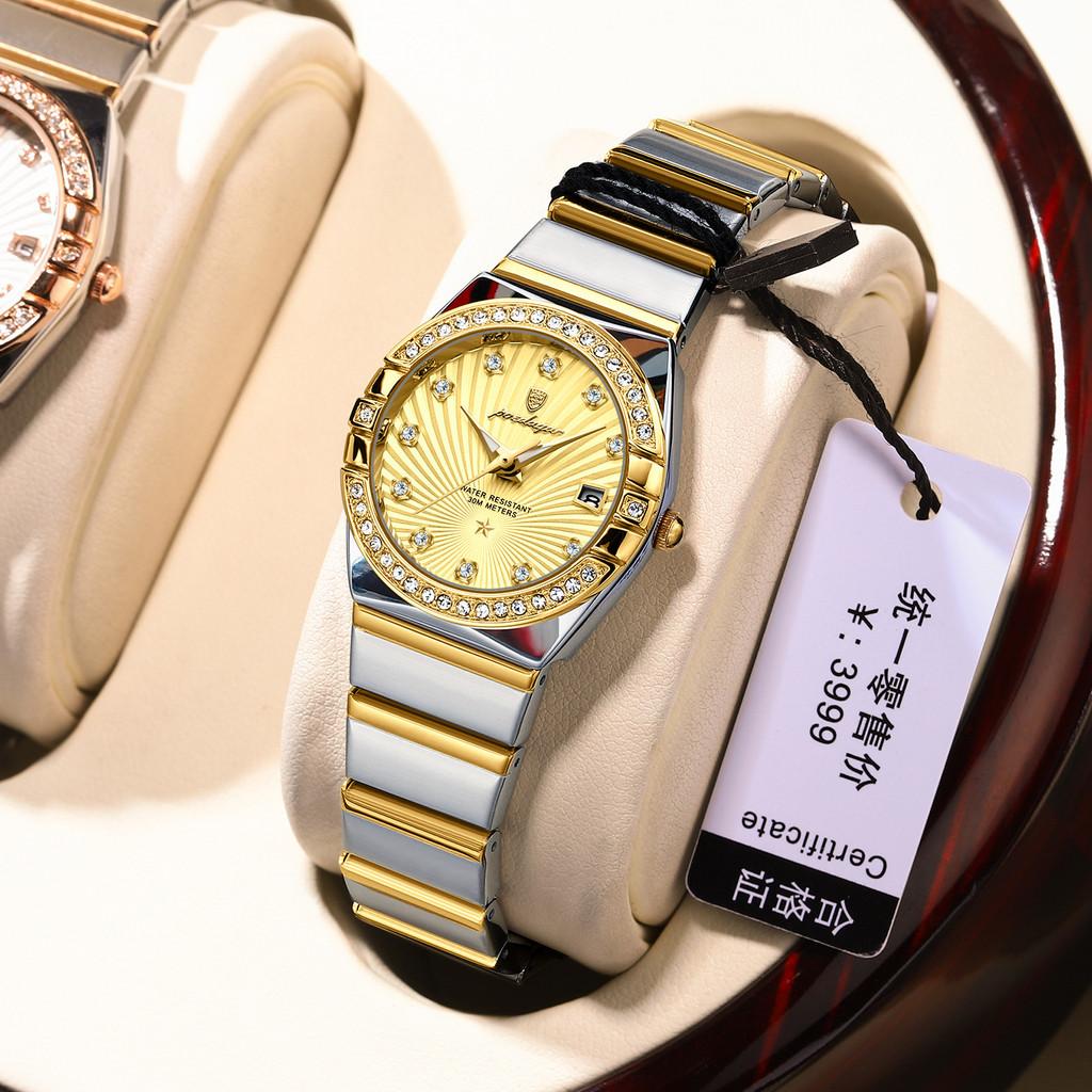 Swiss Womens Watch Waterproof Slim Quartz Watch With Date Function For Daily Use