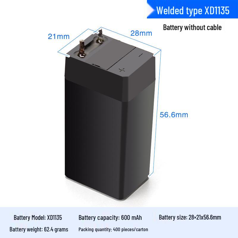 Universal 4V Lead-Acid Battery for Electric Mosquito Swatter, Spotlight, Flashlight, Headlamp, Desk Lamp, and Accessories