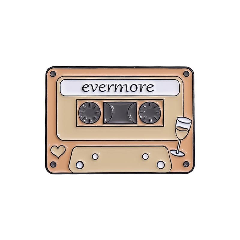 Cassette Artistic Music Brooch Geometric Cartoon Design Trendy Alloy Pin For Everyone