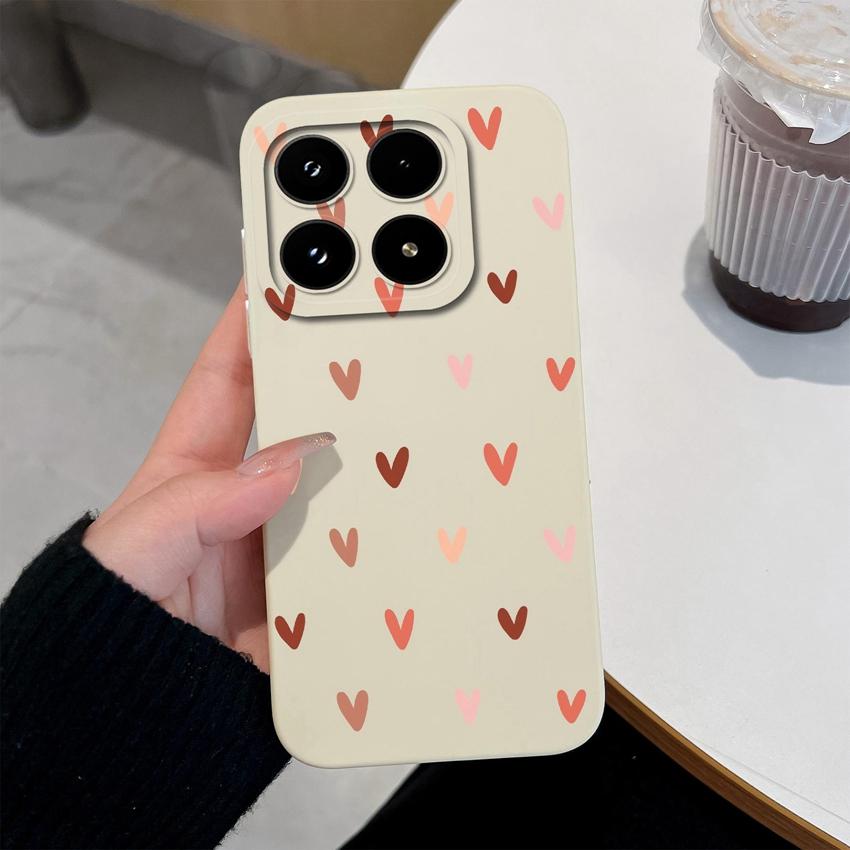 Multicolored Love Heart Patterns Phone Case For Xiaomi 17 15 15T 14T Pro Poco M7 M8 F7 F8 C71 C75 Shockproof Silicone Back Cover Shell For Xiaomi Capa