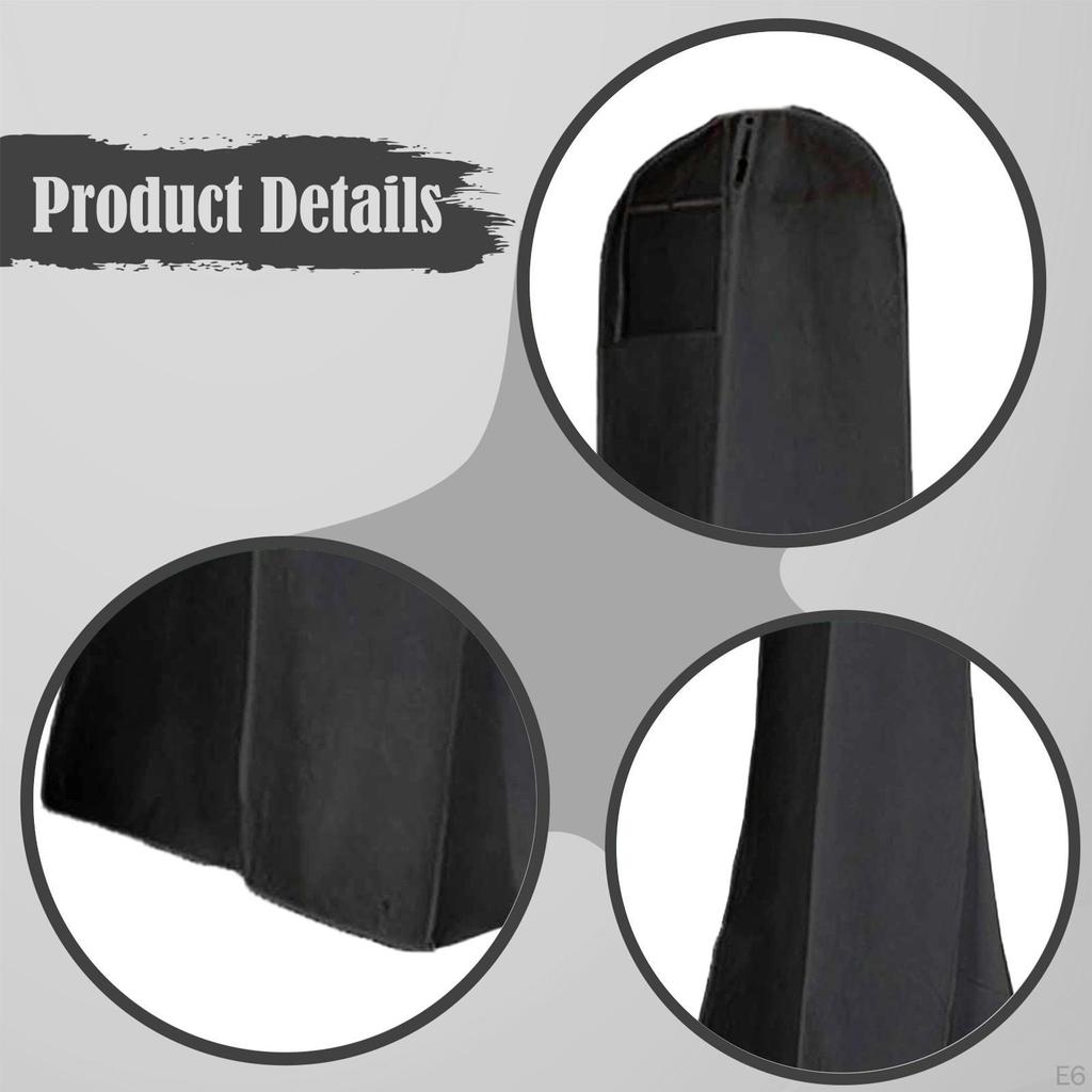 Dust Cover for Wedding Dress, Storage Bag Evening Gown, Breathable Non-woven , Sturdy Zipper,