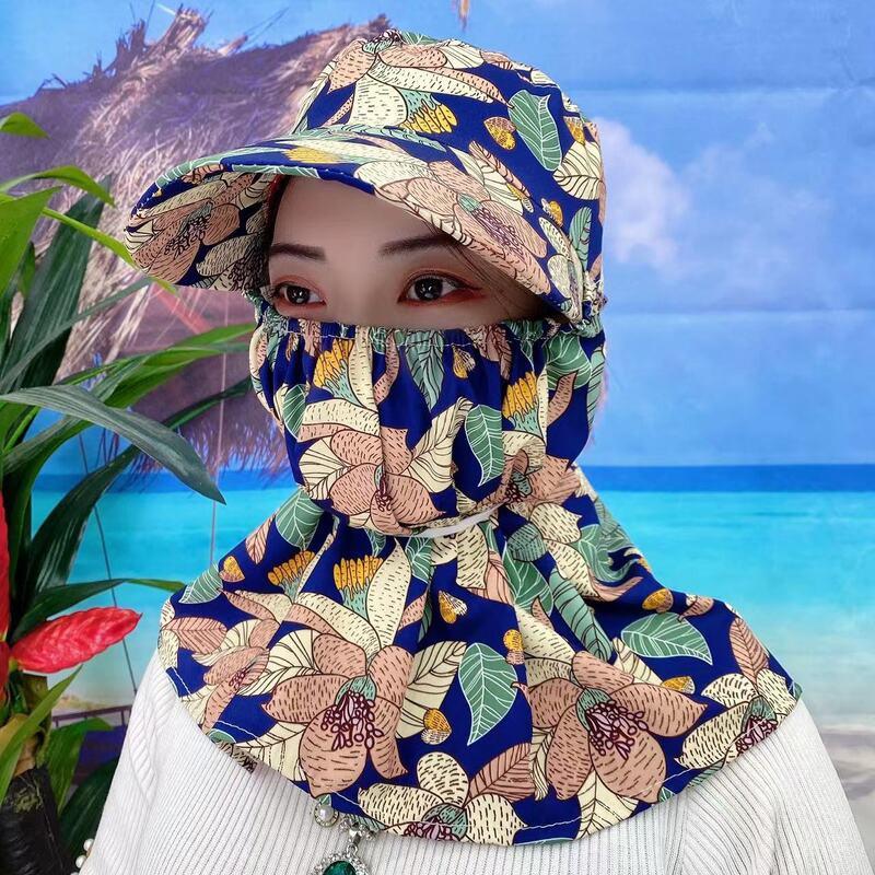 

Cotton Stylish Floral Sun Hat For Women Featuring Sun Protection Dustproof Design For Outdoor Activities Blue Penlan