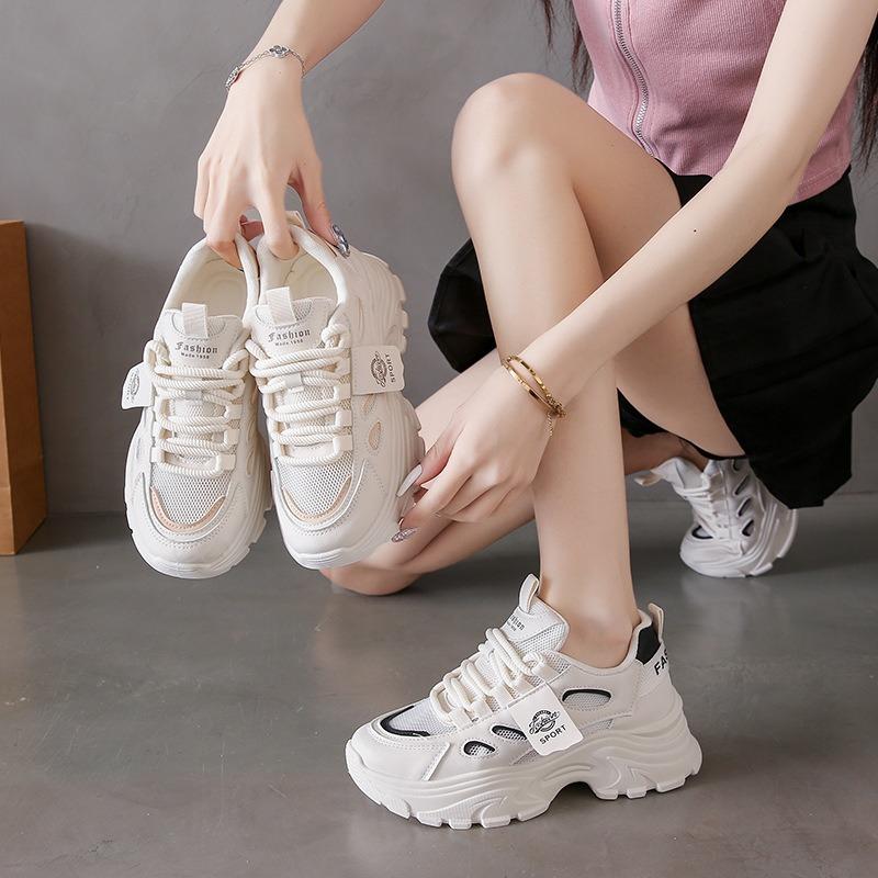 New Dad Shoes Women's Summer Student Sports Running Shoes Casual Shoes Platform Heightening Shoes -