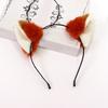 Furry Fox Ear Cosplay Hairhoop Anime Character Costume Halloween Headwear Women Roleplay Game Hairhoop Party Accessory