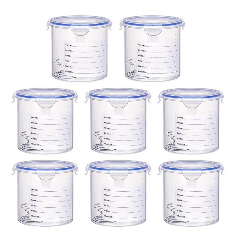

8Pcs Airtight Paint Storage Container Touch up Paint Cups Storage Cups with Lid for Repainting Leftover Paint Enduring