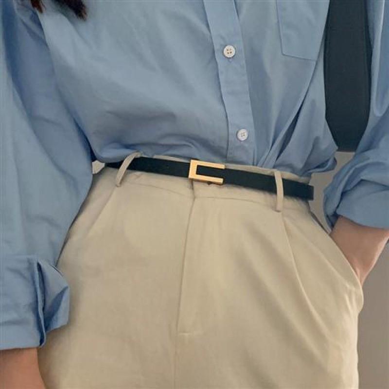 

Minimalist And Sleek Womens Fashion Belt With Chic Silver And Gold Buckles For Looks Versatile Gold Buckle