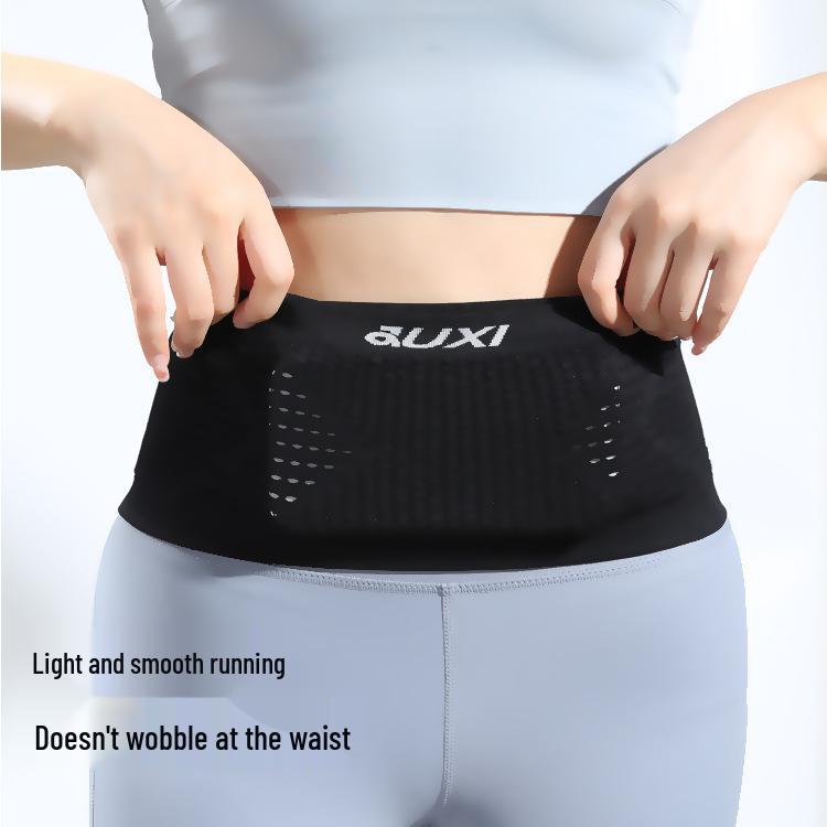 Unisex Water-Repellent Knitted Running Waist Bag with Invisible Phone Pocket