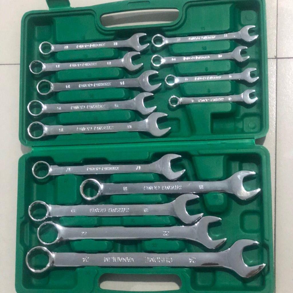 14-teiliges Maul-/Ringmaulschlüssel-Set mit Hängetasche für Mechaniker