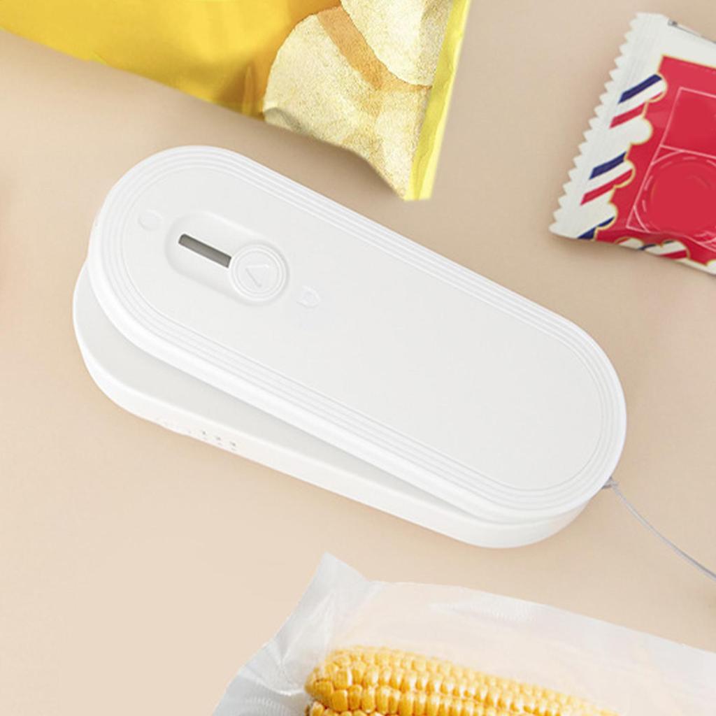 Chip Bag Sealer Fruit Storage Tool USB Rechargeable Small Bag Sealer Cutter For Home Meal Prep Leftover Camping Meat Snack