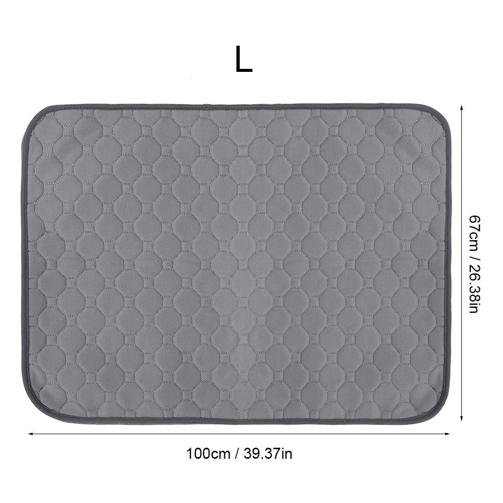 Waterproof Pet Puppy Training Mat Washable Reusable Pee Pads for Dog Cat (Gray S)