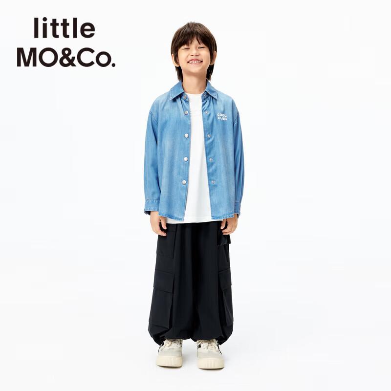 Little MO&Co. Kids' Sun Protection Cooling Denim Long Sleeve Shirt