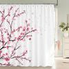 Chinese Style Flower Bird Shower Curtains Waterproof Bathroom   Curtain 3d Printed Fabric With Hooks Decoration Shower Curtain