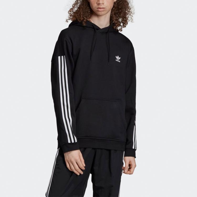 adidas Originals Trefoil Lock Up Hoodie - International Version Men Tops Black ED6124