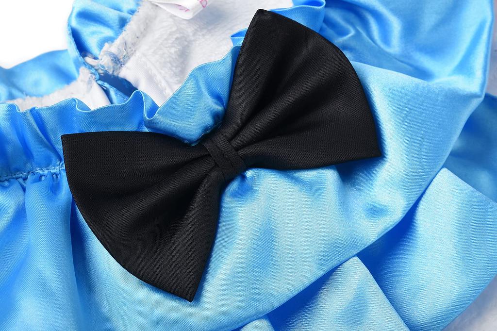 ReliBeauty White Rabbit Cosplay Dress for Halloween Costume for Watch Bunny Marshmallow Kids Birthday Bunny Ear Headband Size 120 Kids, Girls, Rabbit,