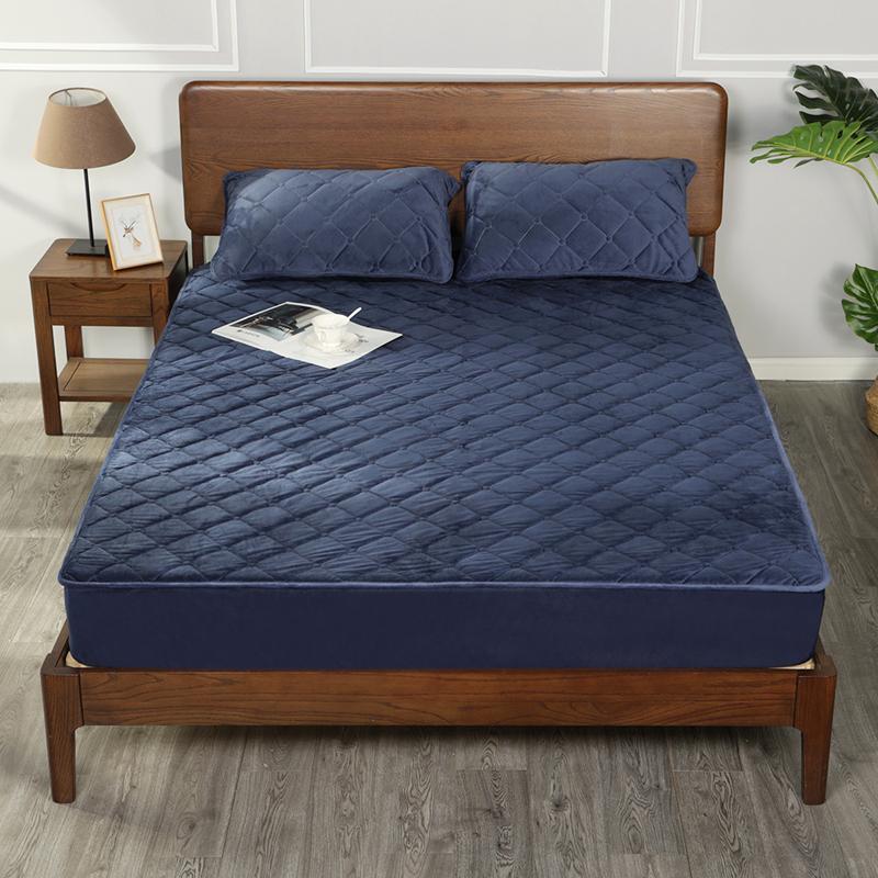 

Супермягкий бархатный стеганый наматрасник, теплый коралловый флис, индивидуальный размер, защитная подушка для кровати, наволочка в комплект не входит Only 2pcs Pillowcase