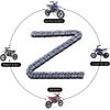 KAMIER T8F Drive Chain 134 Links Heavy Duty For 49Cc 50Cc 2-Stroke GB Syx Moto Holeshot Metotec Xtreme X-Pro SSR Coolster Kids Pit Dirt Bike 4C 47Cc