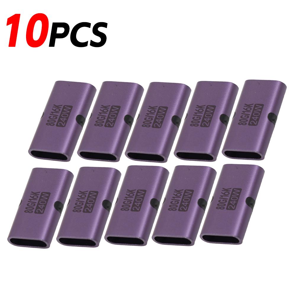 1-10pcs 240W PD 80Gbps High-Speed USB C Female To Female Adapter 16K 60Hz Video for MacBook Pro Air IPad Type-C HUB Converter