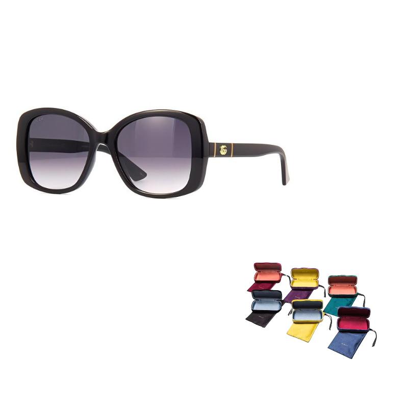 

GUCCI Square Full Frame Black and Grey Sunglasses Oval Sunglasses Women s F черный серый