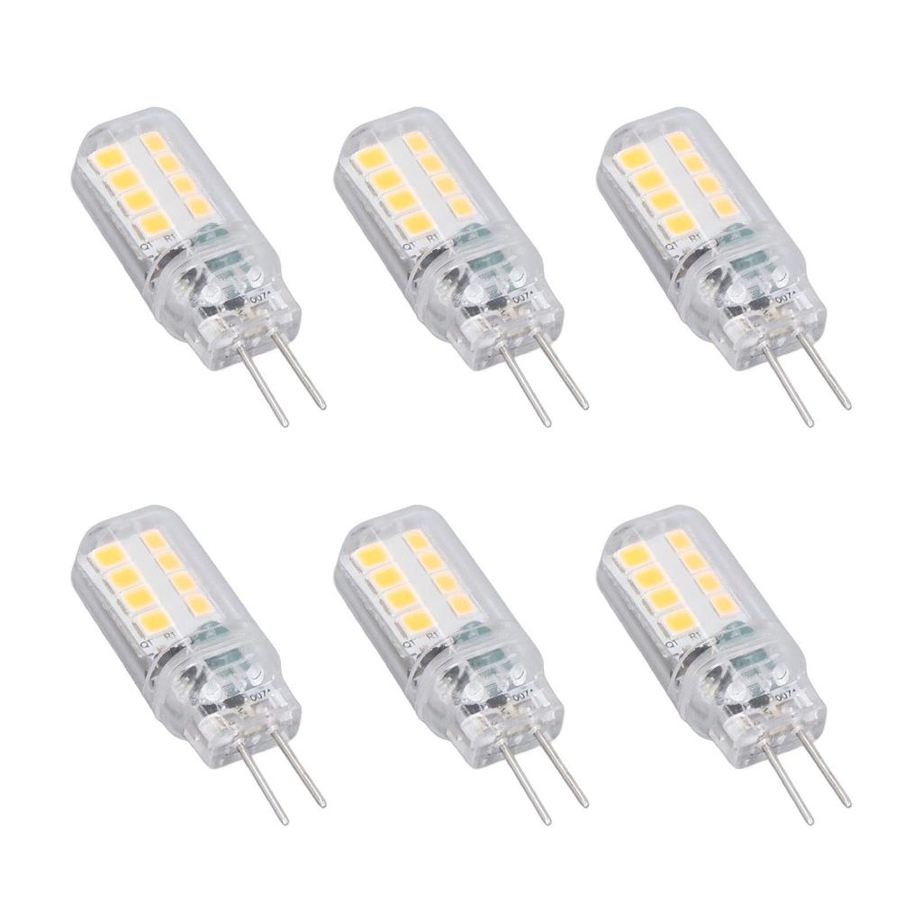 6Pcs G4 Bulb 3W 16LED 12V 360 Degree Heat Dissipation Design Low Power Wall Lamp BulbWarm White