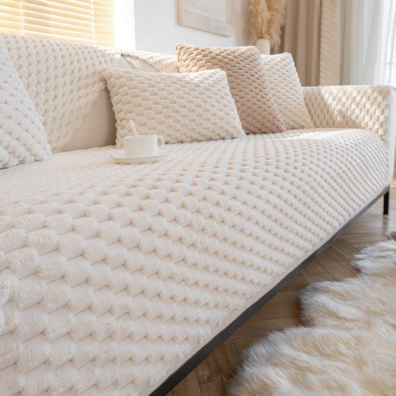 Plush Jacquard Sofa Cover Designed For Living Room Non -Slip Sofa Furniture Towel Home Armchair Covers Love Seat L -Shape Corner Couch Protector