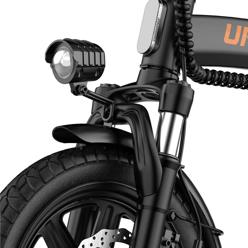 Urlife F1L Foldable Electric Bicycle 250W Motor 14" Tire City Electric Bike 48V 7.8Ah Dual Disc Brakes Max Load 120Kg LCD Display