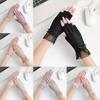 Non-slip Sun Protection Gloves Breathable Lace Gloves Fashion Women Half-finger Gloves  Summer